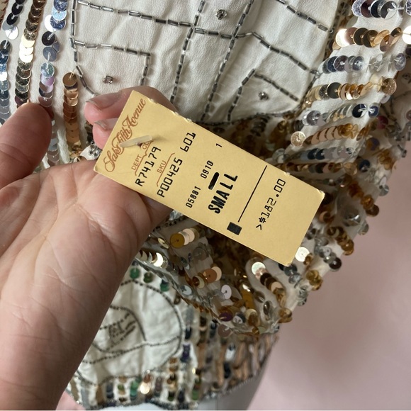 Nwt Vintage Argenti silk beaded and sequin blouse - Picture 2 of 13